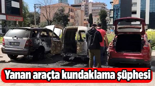 Yanan araçta kundaklama şüphesi