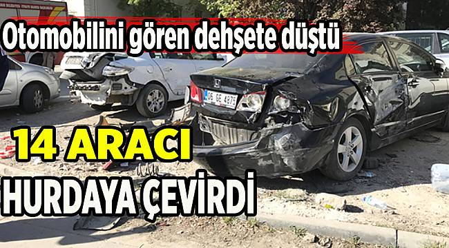 Başkent&#039;te bir kamyon 14 aracı ezdi