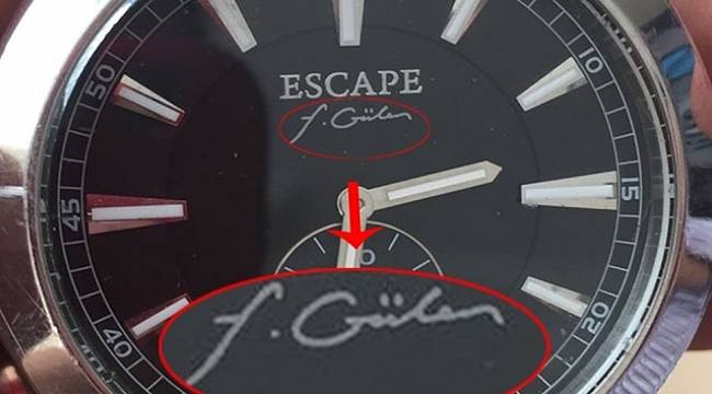 Gaybubet evinden Fetullah Gülen imzalı saat çıktı