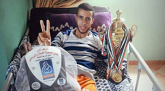 Gazze’de İsrail güçleri, Filistinli bir futbolcunun hayalini yok etti