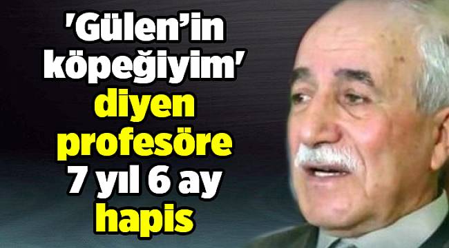 'Gülen’in köpeğiyim' diyen profesöre 7 yıl 6 ay hapis