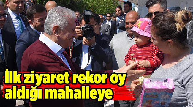 İlk ziyaret rekor oy aldığı mahalleye