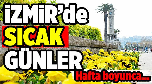 İzmir'de 5 günlük hava durumu(02-06 Nisan 2018)