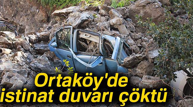 Ortaköy'de duvar çöktü