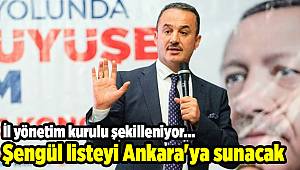 Şengül listeyi Ankara'ya sunacak
