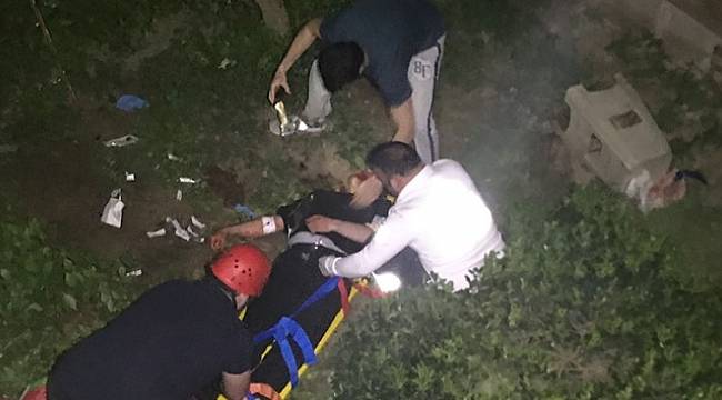 5 metre yükseklikten düşen güvenlik görevlisi yaralandı