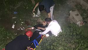 5 metre yükseklikten düşen güvenlik görevlisi yaralandı