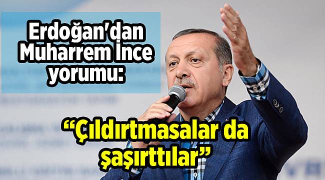 Erdoğan'dan Muharrem İnce yorumu: Çıldırtmasalar da şaşırttılar