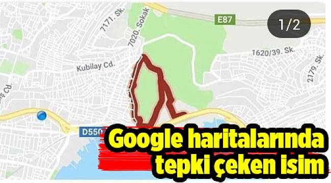 Google haritalarında tepki çeken isim