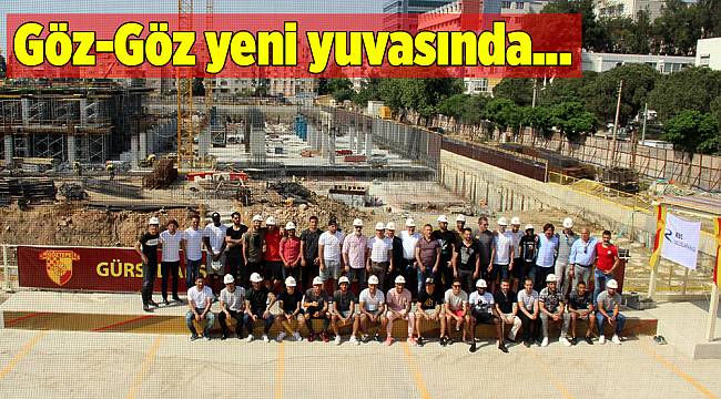 Göztepeli futbolcular, yeni stat inşaatını gezdi
