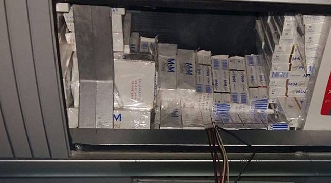 Havalandırmada 7 bin 500 paket kaçak sigara ele geçirildi