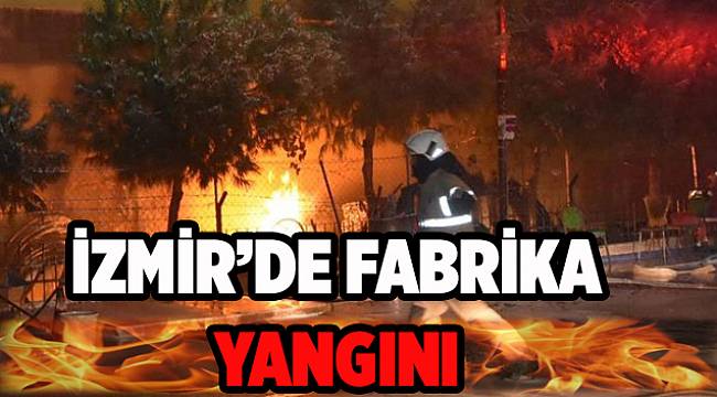 İzmir Kemalpaşa'da fabrika yangını