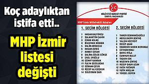 Koç adaylıktan istifa etti, MHP İzmir listesi değişti 