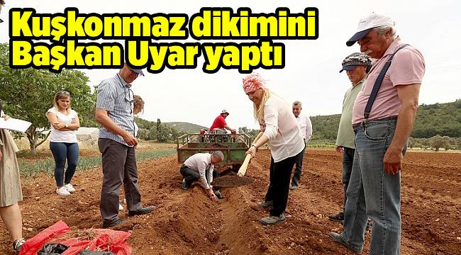 Kuşkonmaz dikimini Başkan Uyar yaptı