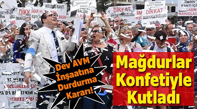 Mahkemenin iptal kararını konfetilerle kutladılar