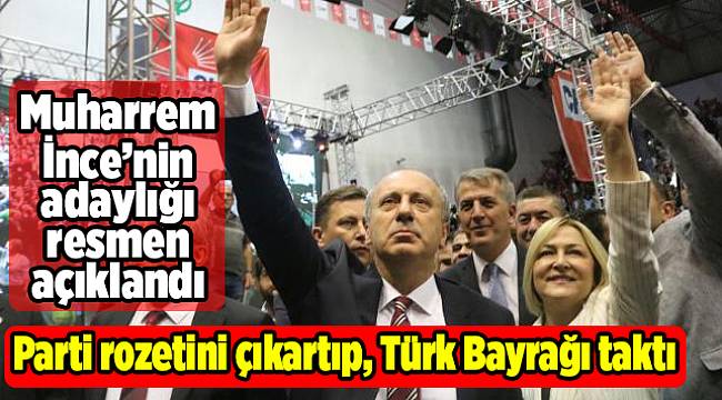 Rozetini çıkarttı, Türk Bayrağı taktı...