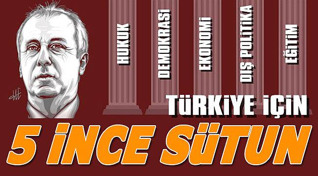 Seçim manifestosunu açıkladı: "5 İnce Sütun"