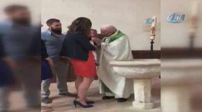 Fransa’da rahip bebeğe tokat attı