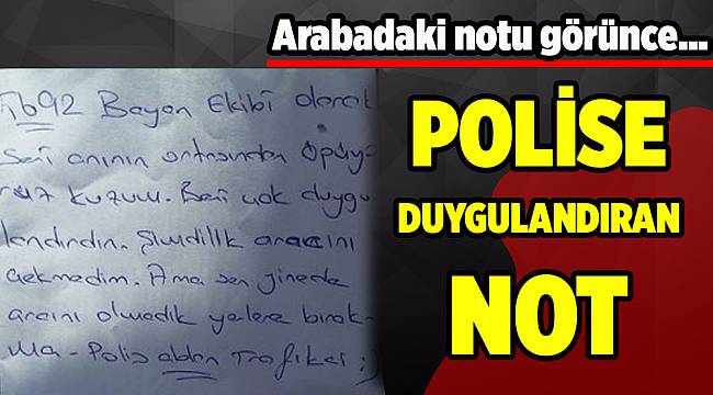 İzmir'de yanlış yere park eden araçtan bu mesaj çıktı