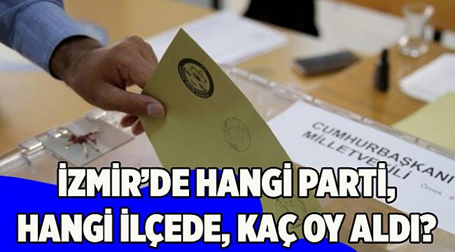 İzmir 'İnce' dedi! Hangi parti/hangi ilçede kaç oy aldı?