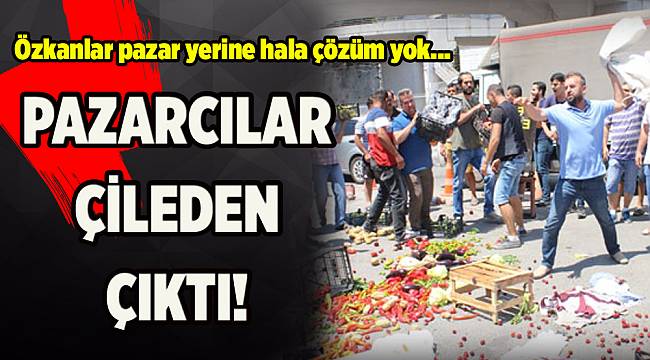 İzmirli pazarcılar çileden çıktı, ürünlerini belediyeye fırlattı