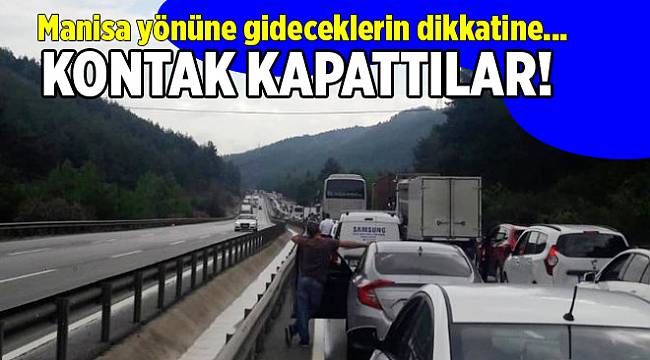 Sürücüler kontak kapattı: Manisa yönüne gitmeyin!