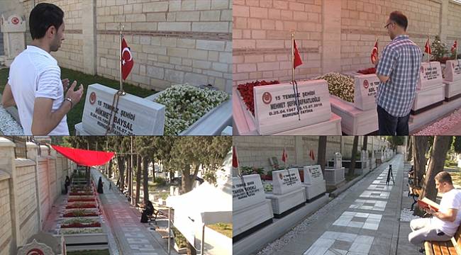 15 Temmuz’un yıl dönümünde vatandaşlar şehitliklerde