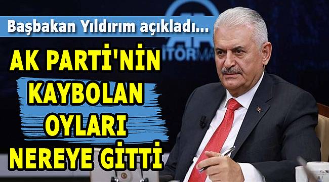 Başbakan Yıldırım oyların nereye gittiğini açıkladı