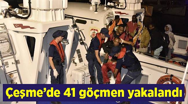 Çeşme’de 41 göçmen yakalandı