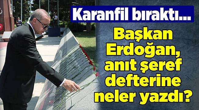 Cumhurbaşkanı Erdoğan Bakü'de Türk Şehitliği'ni ziyaret etti