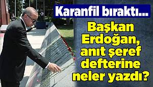 Cumhurbaşkanı Erdoğan Bakü'de Türk Şehitliği'ni ziyaret etti
