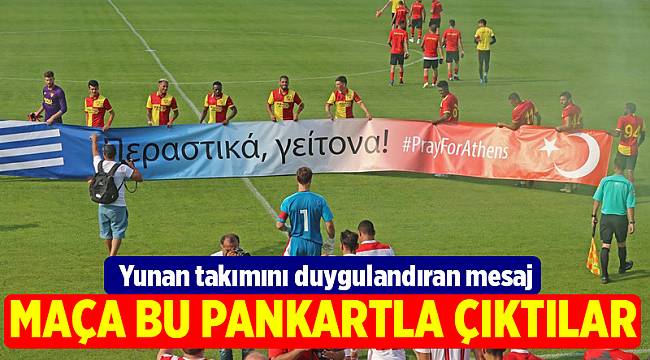 Göztepe'den duygulandıran pankart