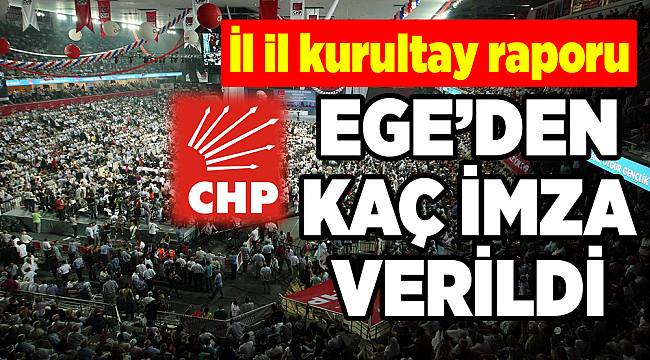 İzmir ve Ege'den kurultay için verilen imzalar...