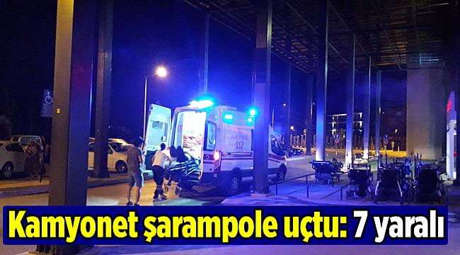 Kamyonet şarampole uçtu: 7 yaralı