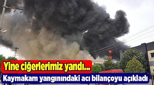 Kaymakam yangınındaki acı bilançoyu açıkladı
