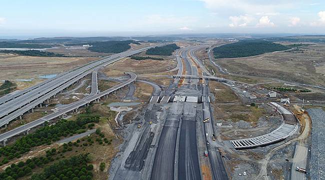 Kuzey Marmara otoyolu havadan görüntülendi