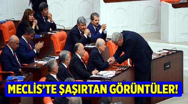 Meclis'te dikkat çeken tokalaşma