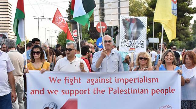 Yunanistan’da Filistin’e destek gösterisi