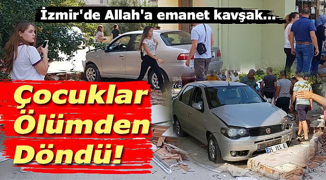 Allah'a emanet kavşakta çocuklar ölümden döndü