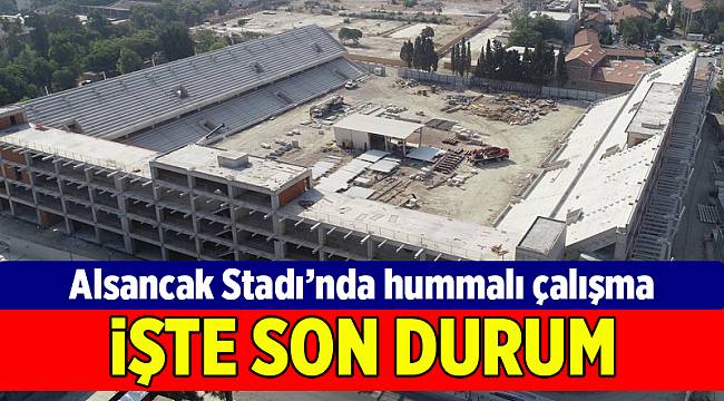 Alsancak Stadı'nda tribünler tamamlandı, sıra çelik konstrüksiyonda