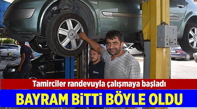 Bayram tatili sonrası sanayi siteleri hasarlı araçlarla doldu
