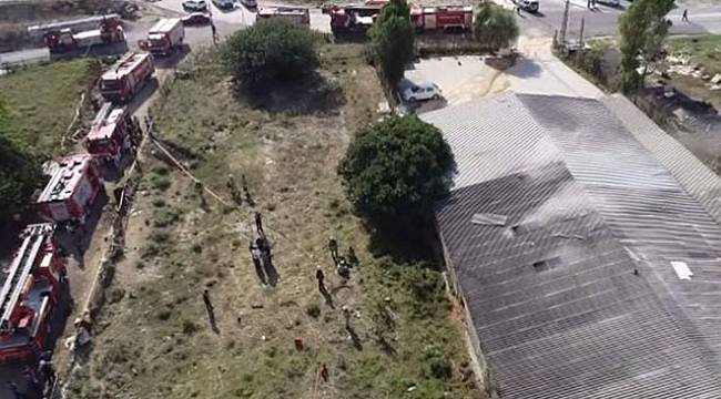 Hadımköy'de fabrikada asit kazanı patladı