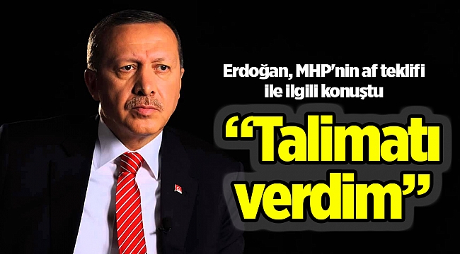 Erdoğan, MHP'nin af teklifi ile ilgili de konuştu