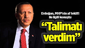 Erdoğan, MHP'nin af teklifi ile ilgili de konuştu