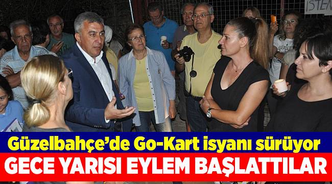 Go-Kart pisti için gece yarısı eylem