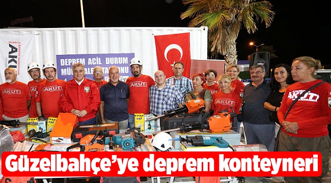 Güzelbahçe’ye deprem konteyneri