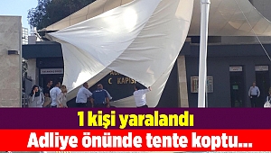 İzmir'de fırtına tenteyi kopardı, 1 kişi yaralandı