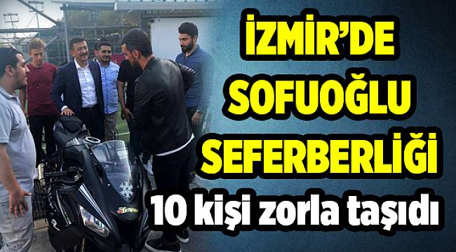 İzmir'de Sofuoğlu'nun motosikletini 10 kişi taşıdı