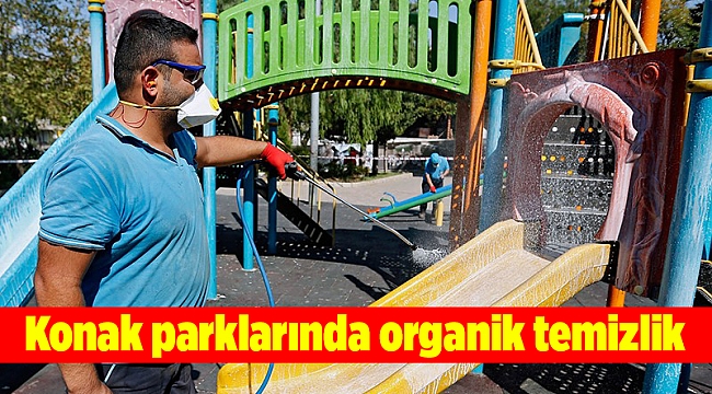 Konak parklarında organik temizlik