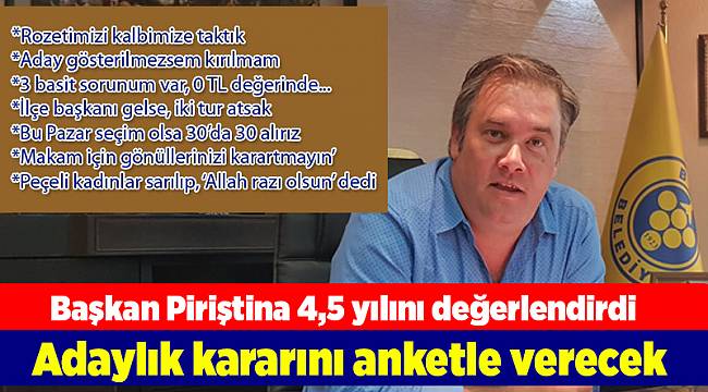 Piriştina adaylık kararını anketle verecek